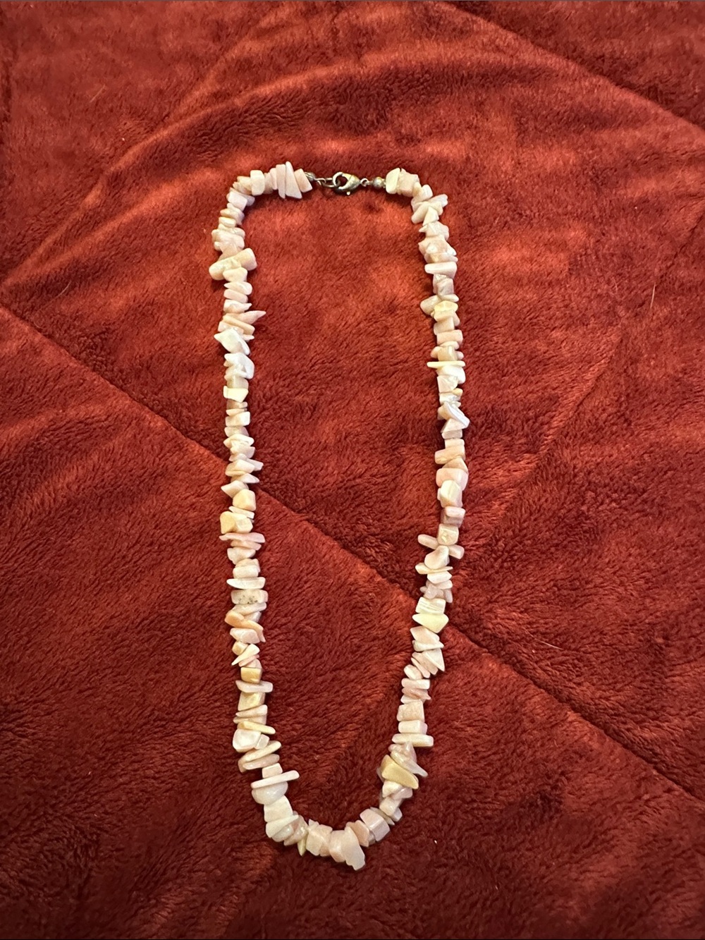 Natural Pink Shell Chip Necklace - Women's Jewelry